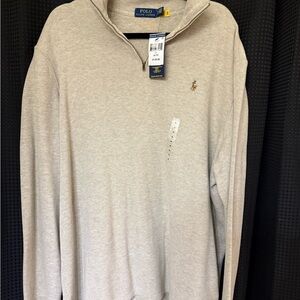Ralph Lauren Light Tan Quarter-Zip Sweater